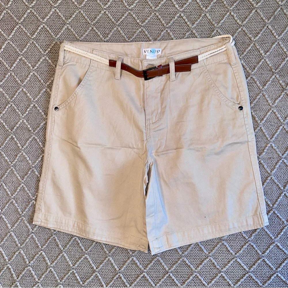 Women’s 8 Venus Tan Pants with Brown Belt